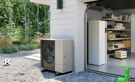 Pose d’une pompe à chaleur air/eau Atlantic Alféa Extensa pour moderniser un système de chauffage à Acquigny